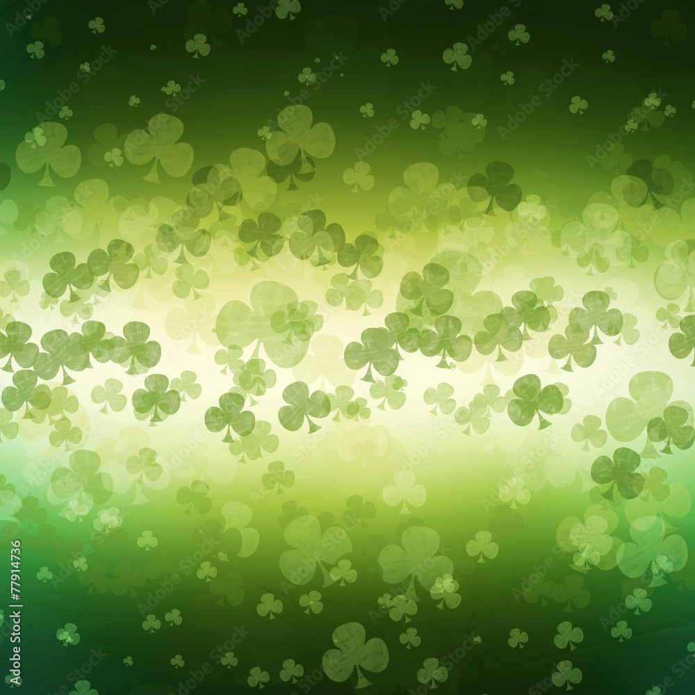 St. Patrick's Day greeting card on the green background St. Patrick's Day greeting card on the green background
