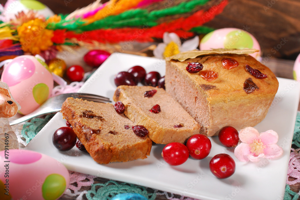 goose pate with cranberries for easter