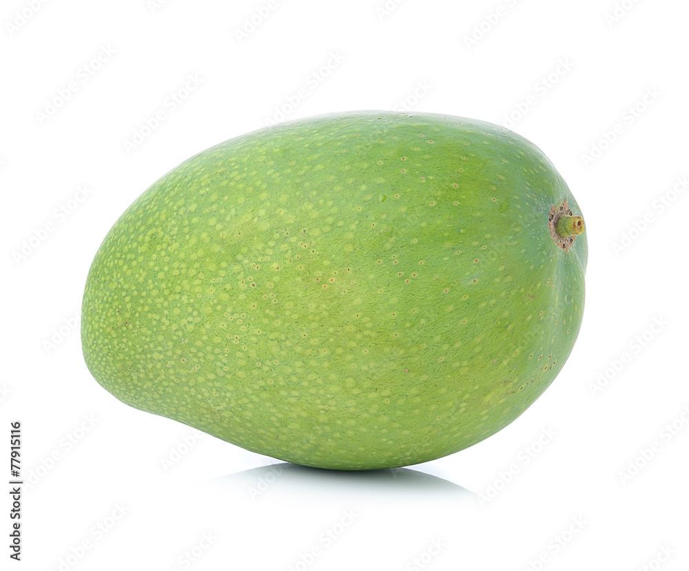 green mango on white background green mango on white background