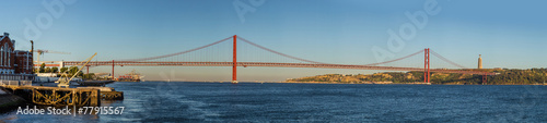 Rail bridge in Lisbon, Portugal.