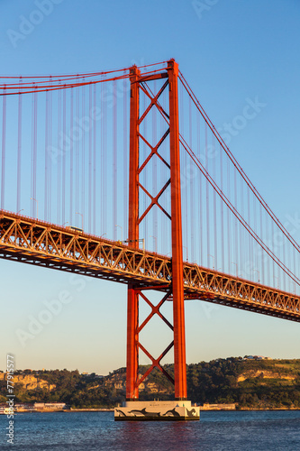 Fototapeta Naklejka Na Ścianę i Meble -  Rail bridge  in Lisbon, Portugal.