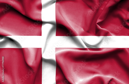 Denmark waving flag