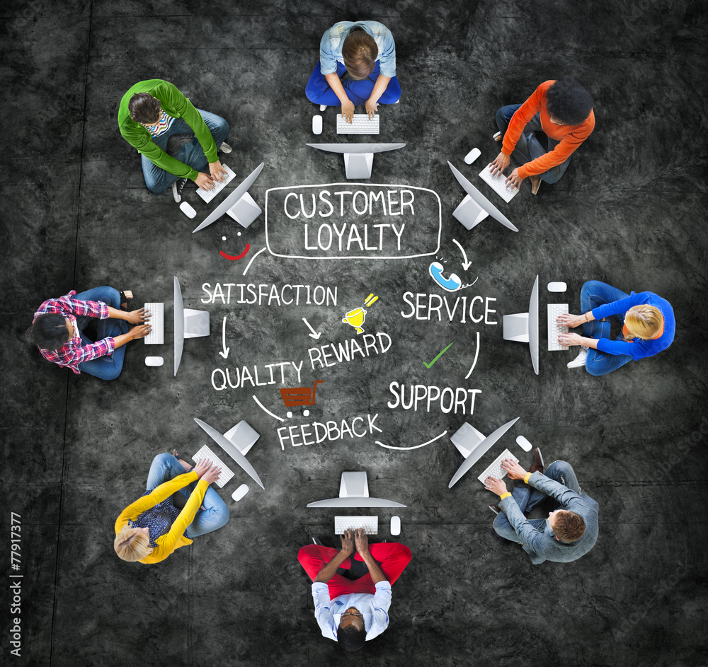 Customer Loyalty Satisfaction Support Strategy Concept Customer Loyalty Satisfaction Support Strategy Concept
