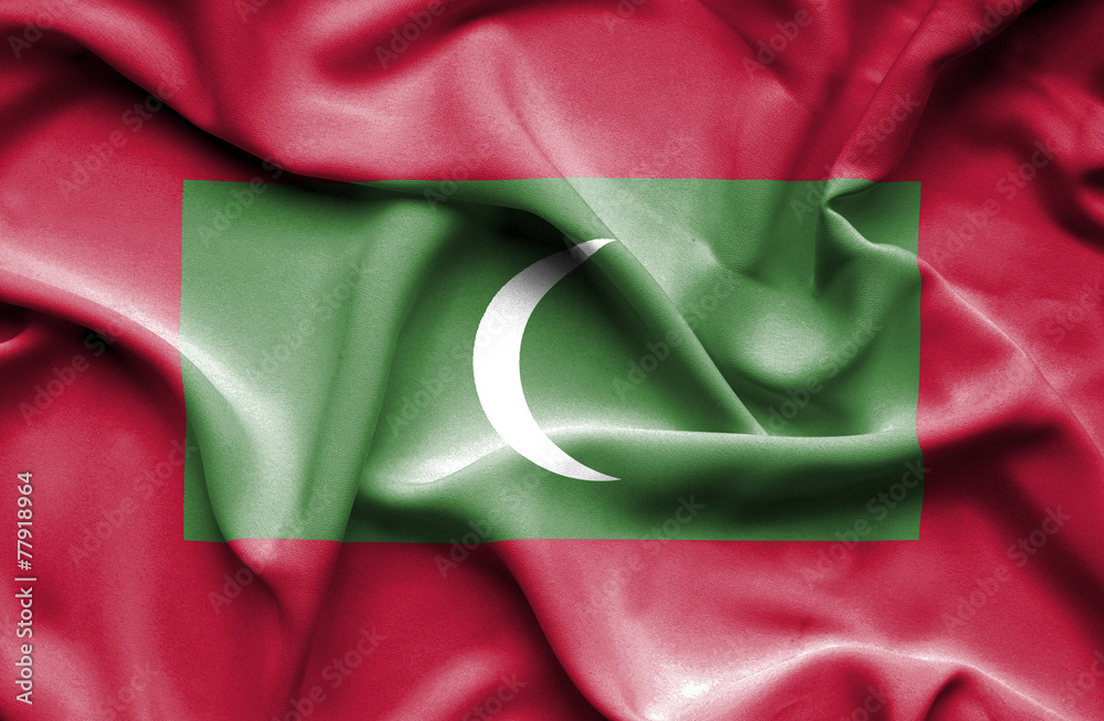 Maldives waving flag Maldives waving flag