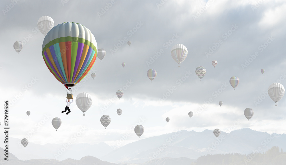 Obraz premium Aerostats in sky