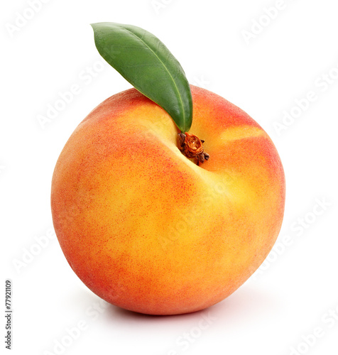 Peach isolated