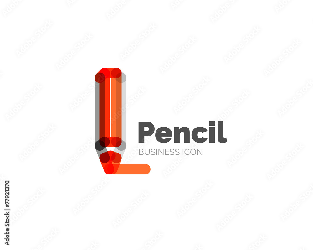 Line minimal design logo pencil