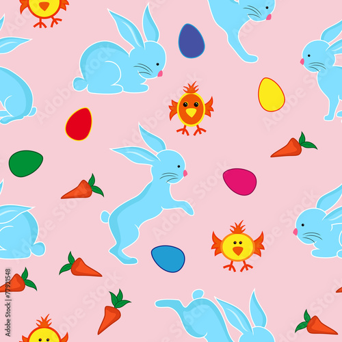 Easter seamless pattern © natareal