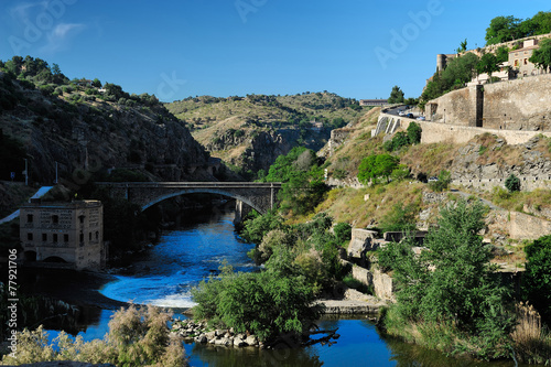 canyon of Tajo river near Toledo  Spain