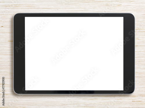 Black tablet pc or ipad on ...