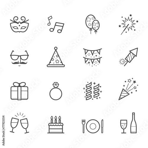 Celebration Icons and Party Icons