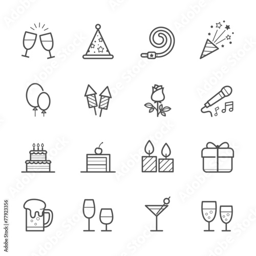 Party Icons and Celebration Icons