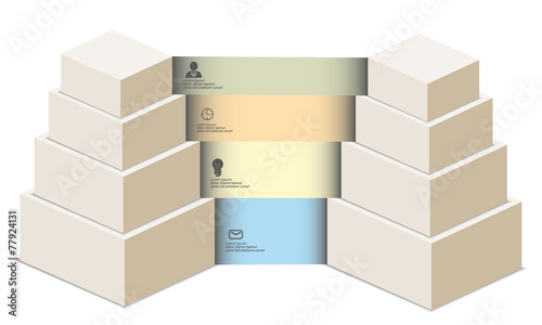 web info graphics with two pillars vector