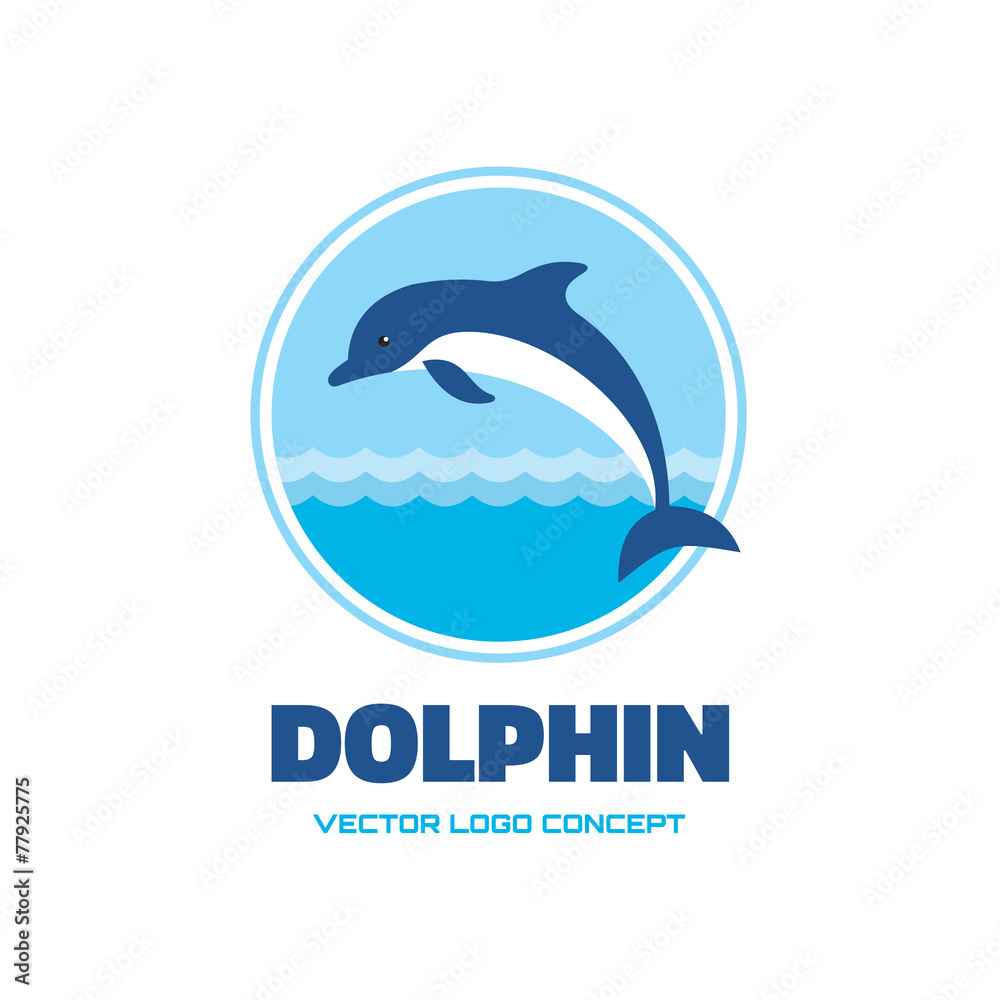 Fototapeta premium Dolphin - vector logo concept illustration