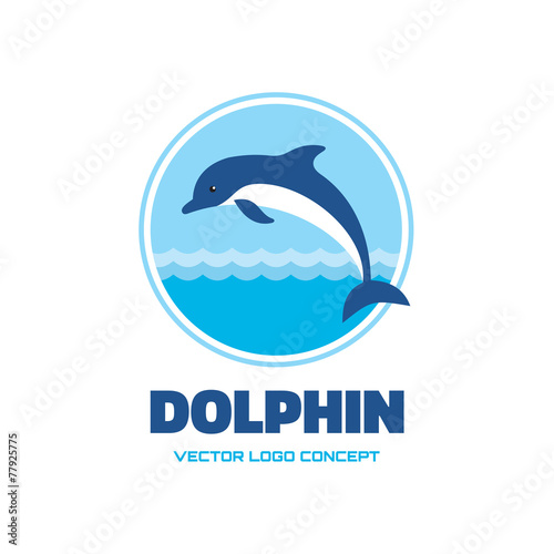Dolphin - vector logo concept illustration