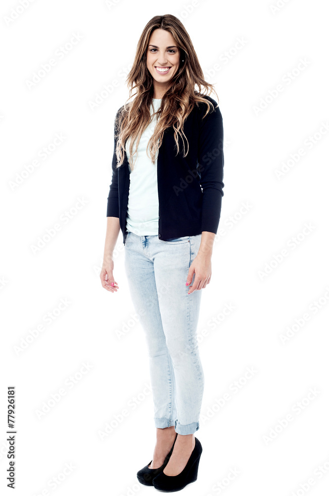 Casual woman posing in style Casual woman posing in style