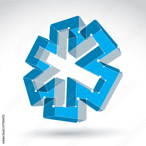 3d mesh web blue ambulance ...