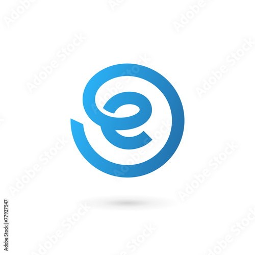 Letter E logo icon design template elements