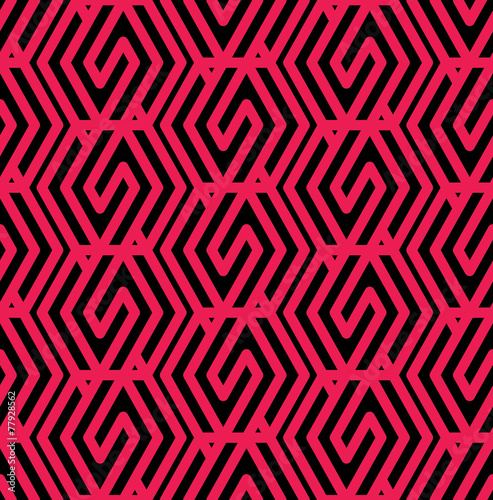 Geometric messy lined seamless pattern, colorful vector endless