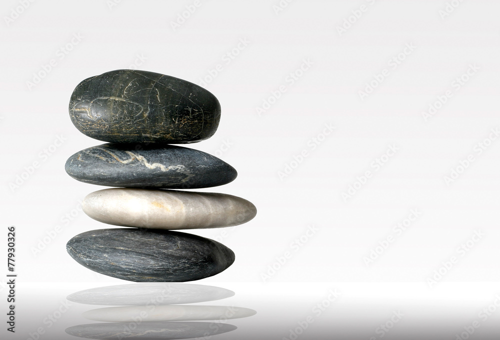 spa stones isolated on white