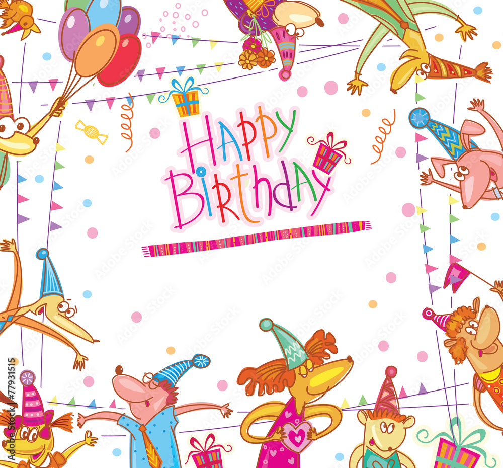 Obraz premium Birthday greeting card