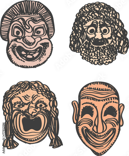 Classical Greek Theater Mask