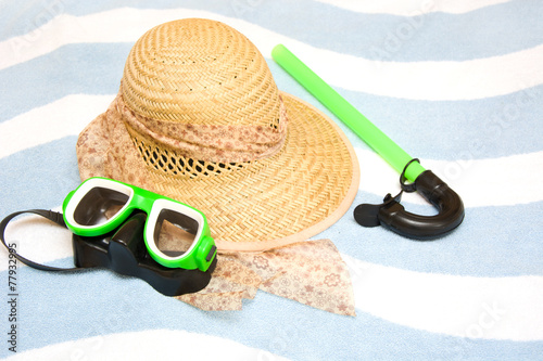 snorkel and summer hat