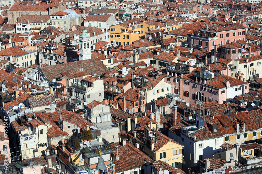 Houses of Venice ITALY from St Mark's Campanile