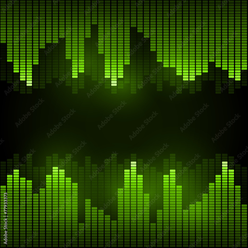 Equalizer on abstract technology background
