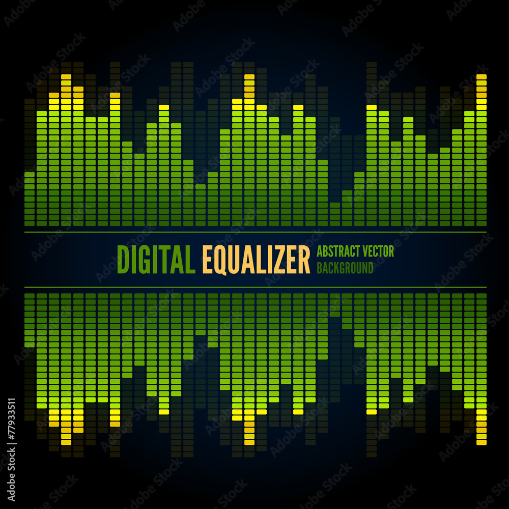 Equalizer on abstract technology background Equalizer on abstract technology background