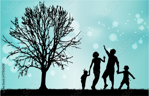 Family silhouettes