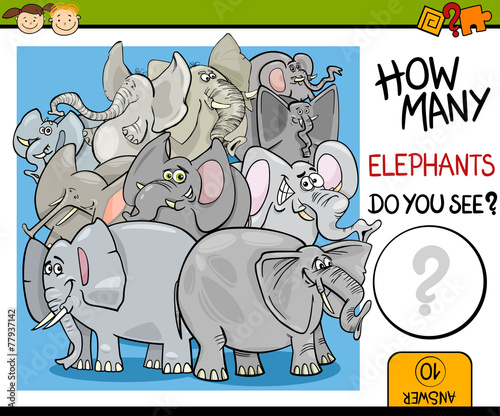 counting game cartoon illustration
