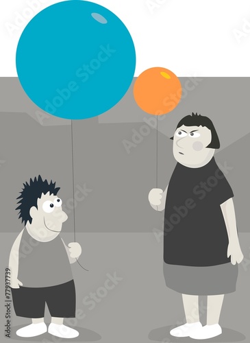 two balloons