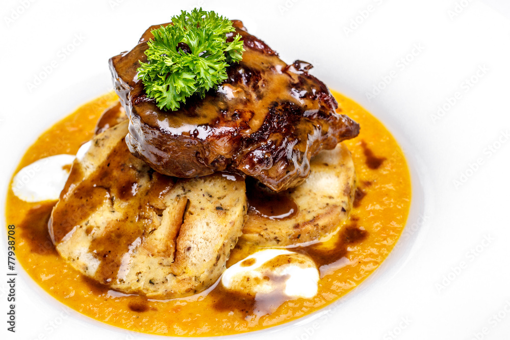 Beef wild sauce with dumplings Beef wild sauce with dumplings