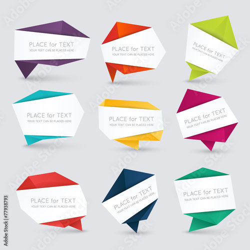 Colorful and decorated paper banners