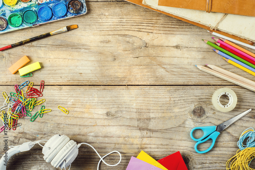 Fototapeta premium Desk of an artist
