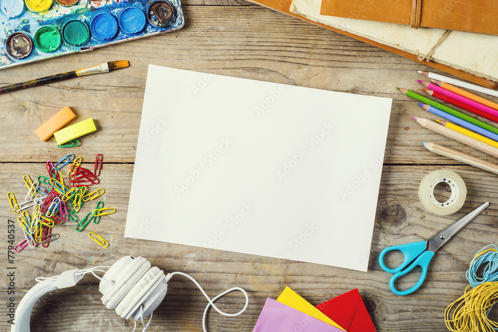 Obraz premium Desk of an artist