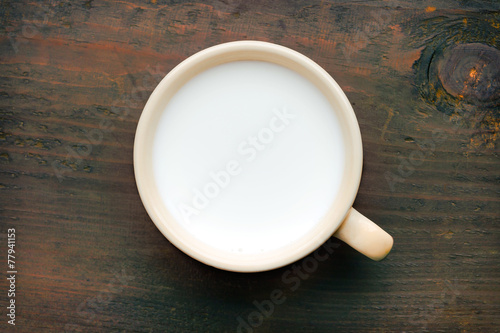 Ceramic cup with milk