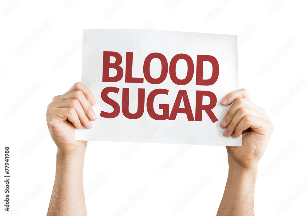 Blood Sugar card isolated on white background Blood Sugar card isolated on white background