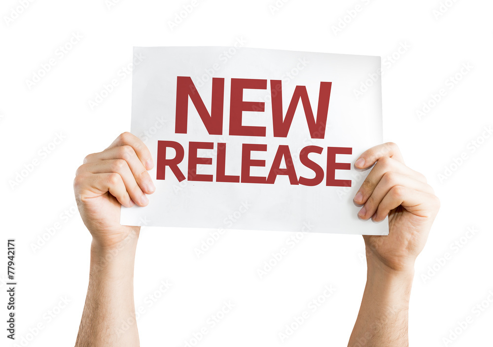New Release card isolated on white background New Release card isolated on white background