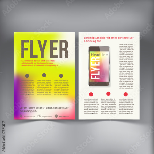 Abstract  Brochure Flyer design vector template. photo