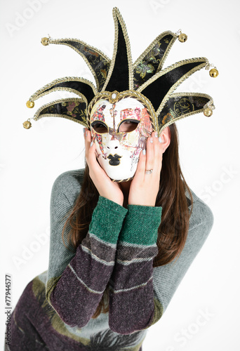 Venetian mask with woman face