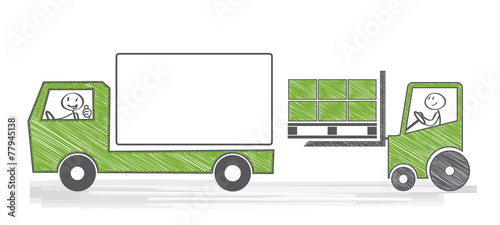 Gabelstabler-Fahrer bedädt LKW