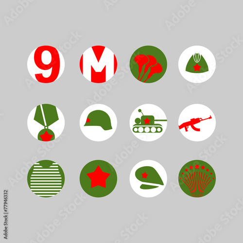 May 9, victory day, icon