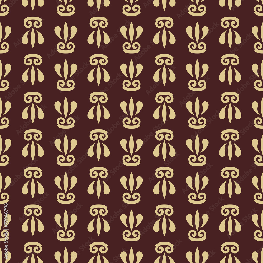 Orient Seamless Pattern. Abstract Background. Brown and golden Orient Seamless Pattern. Abstract Background. Brown and golden