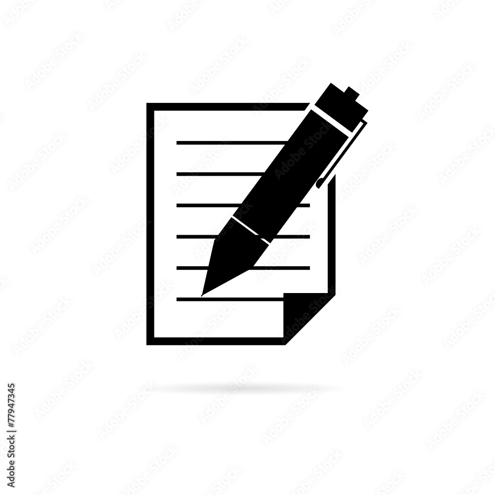 paper with pen vector paper with pen vector