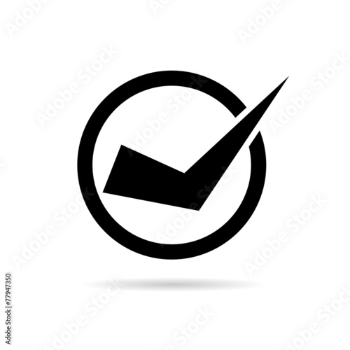 test ticking black and white vector