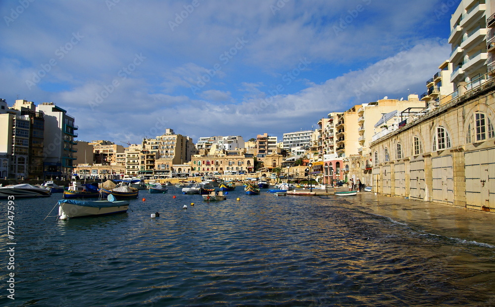 Spinola Bay, St Julian's , destination in Maltese Islands.