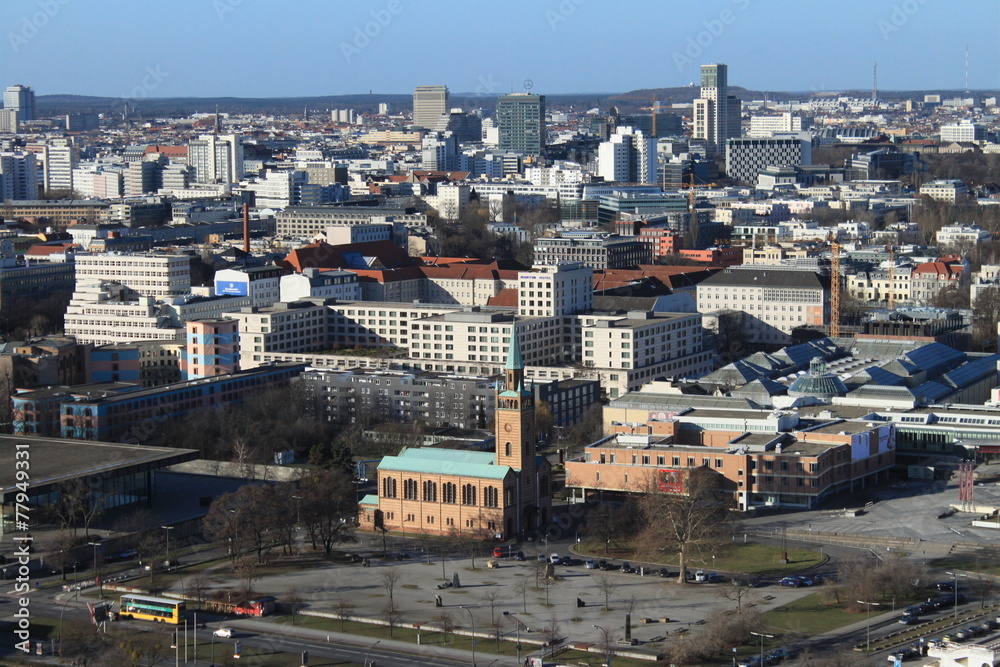 Fototapeta premium Blick über das Berliner Kulturforum zur City-West (2015)