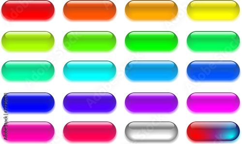 Wallpaper Mural Set of multicolored buttons for web. Vector. Torontodigital.ca